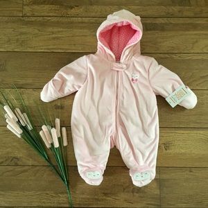 NWT Newborn Pink Fuzzy Owl Suit